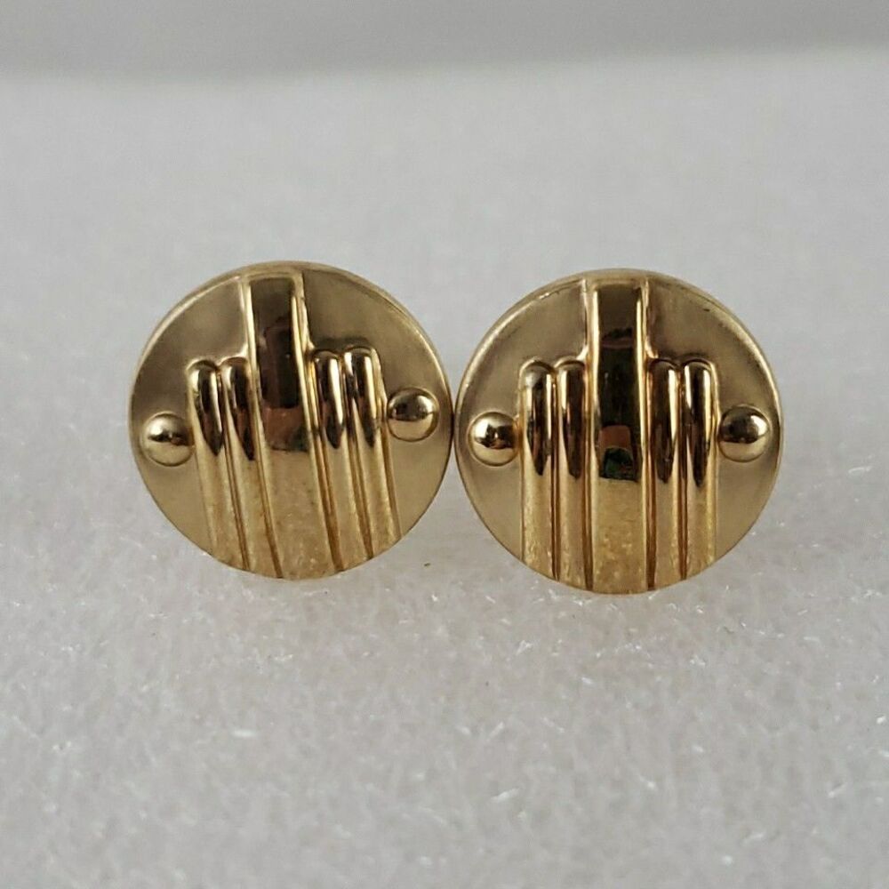 Hayward 1/20 12K Gold Filled Cufflinks Round Art Deco Vintage